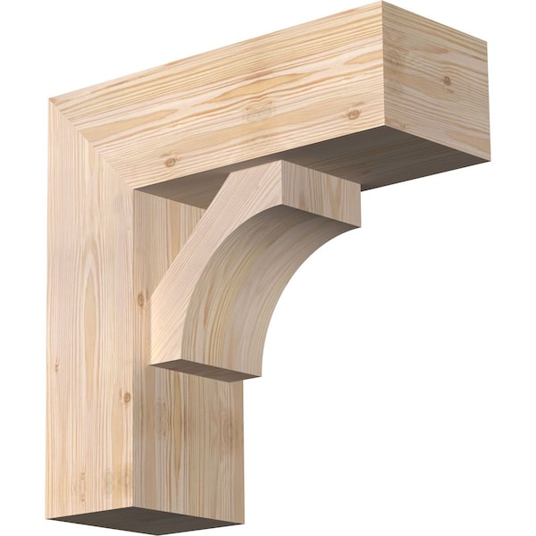 Ekena Millwork Westlake Block Smooth Bracket w/ Offset Brace, Douglas Fir, 7 1/2"W x 20"D x 20"H BKT0806X20X20WTL05SDF - main